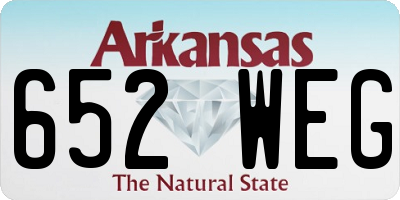 AR license plate 652WEG