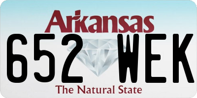 AR license plate 652WEK