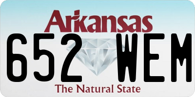 AR license plate 652WEM