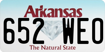 AR license plate 652WEO