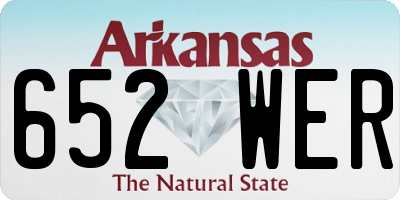AR license plate 652WER