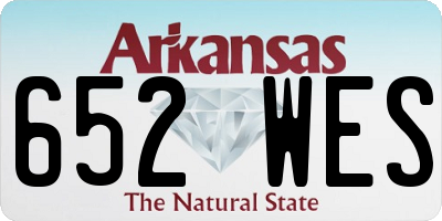 AR license plate 652WES