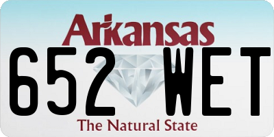 AR license plate 652WET