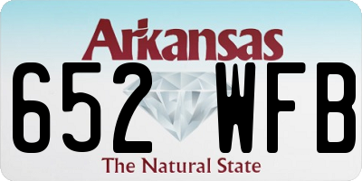 AR license plate 652WFB