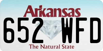 AR license plate 652WFD