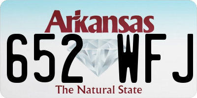 AR license plate 652WFJ