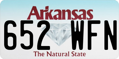 AR license plate 652WFN