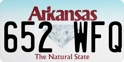 AR license plate 652WFQ