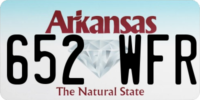 AR license plate 652WFR