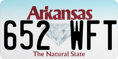 AR license plate 652WFT