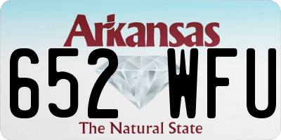 AR license plate 652WFU