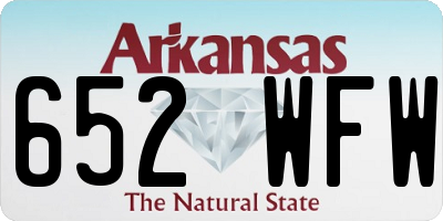 AR license plate 652WFW