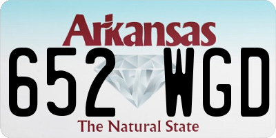 AR license plate 652WGD