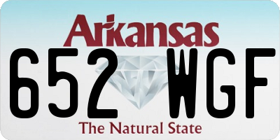 AR license plate 652WGF