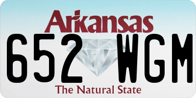AR license plate 652WGM