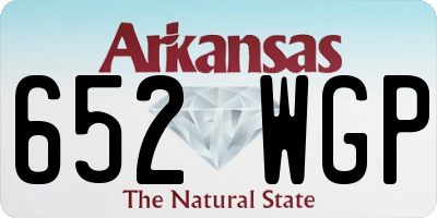 AR license plate 652WGP