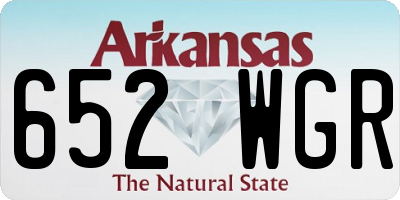 AR license plate 652WGR