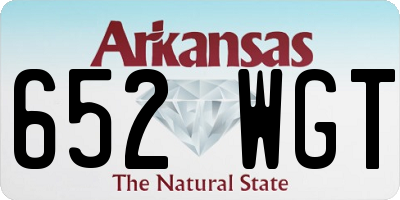 AR license plate 652WGT