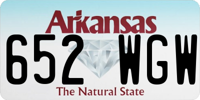 AR license plate 652WGW