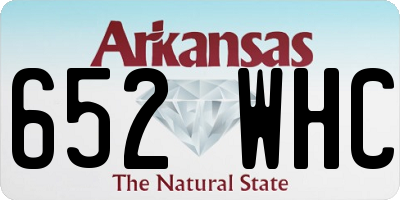 AR license plate 652WHC