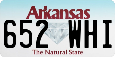 AR license plate 652WHI