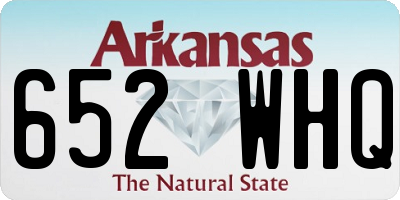 AR license plate 652WHQ