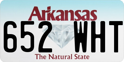 AR license plate 652WHT