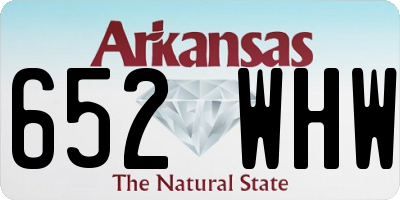 AR license plate 652WHW