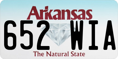 AR license plate 652WIA