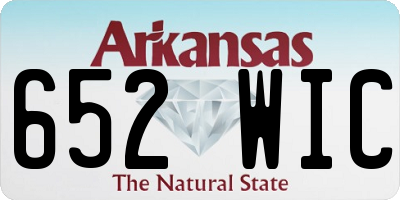 AR license plate 652WIC