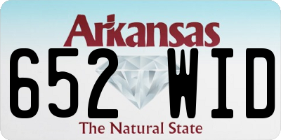 AR license plate 652WID