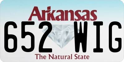 AR license plate 652WIG
