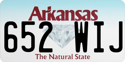 AR license plate 652WIJ