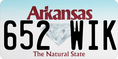 AR license plate 652WIK