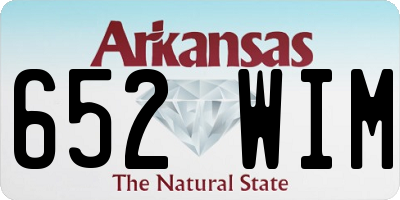 AR license plate 652WIM