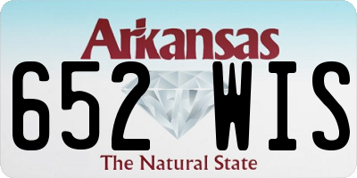 AR license plate 652WIS