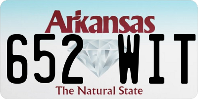 AR license plate 652WIT
