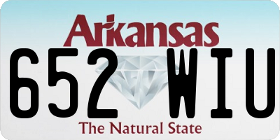 AR license plate 652WIU