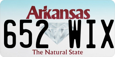 AR license plate 652WIX