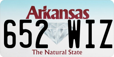 AR license plate 652WIZ