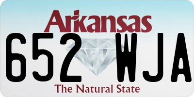AR license plate 652WJA
