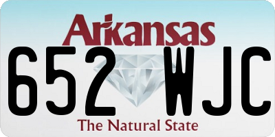 AR license plate 652WJC