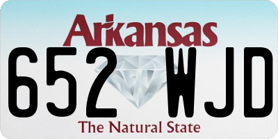 AR license plate 652WJD