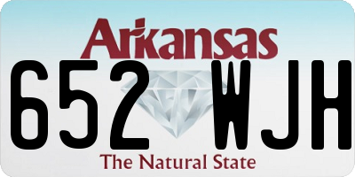AR license plate 652WJH