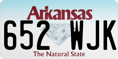 AR license plate 652WJK