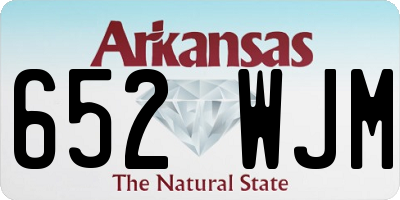 AR license plate 652WJM