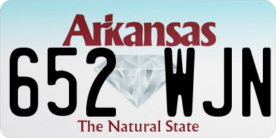 AR license plate 652WJN