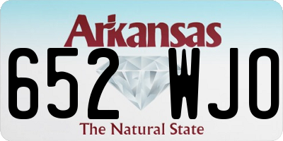 AR license plate 652WJO