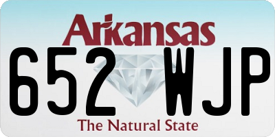 AR license plate 652WJP