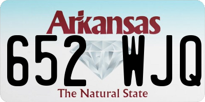 AR license plate 652WJQ